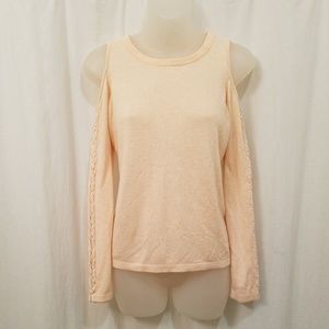 Peach Cold Shoulder Sweater